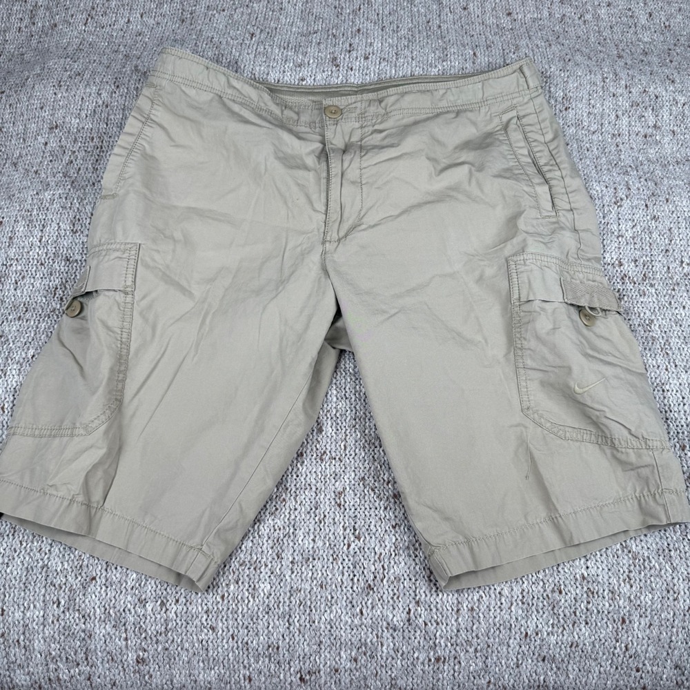 Nike‎ Athletic Dept Cargo Shorts Casual Activewear Beige Mens Size L